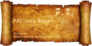 Pócsik Kevin névjegykártya